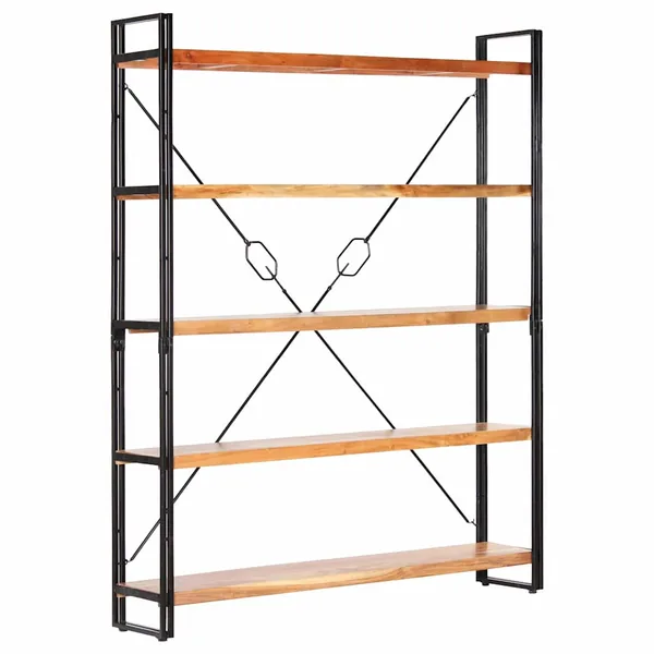 Bibliothèque à 5 niveaux 140x30x180 cm Bois d'acacia solide
