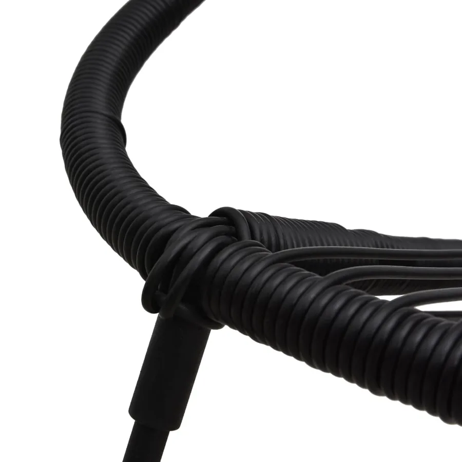 Ensemble à manger d'extérieur 7 pcs Rotin PVC Noir - 11
