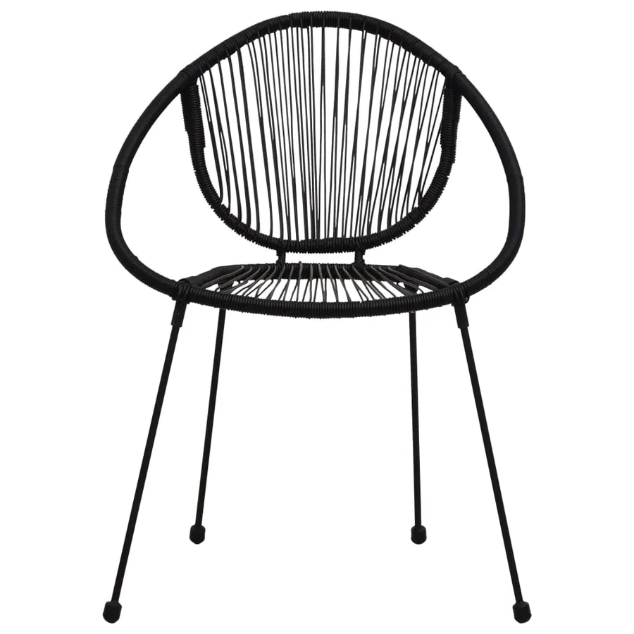 Ensemble à manger d'extérieur 7 pcs Rotin PVC Noir - 8