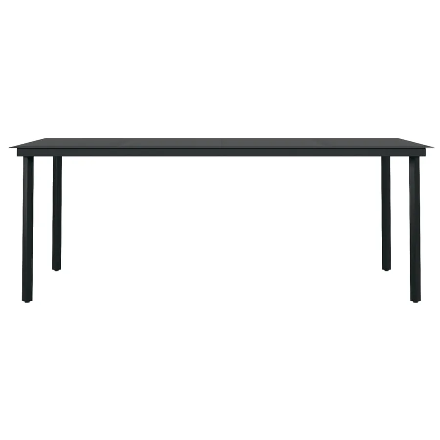 Ensemble à manger de jardin 7 pcs Noir - 6
