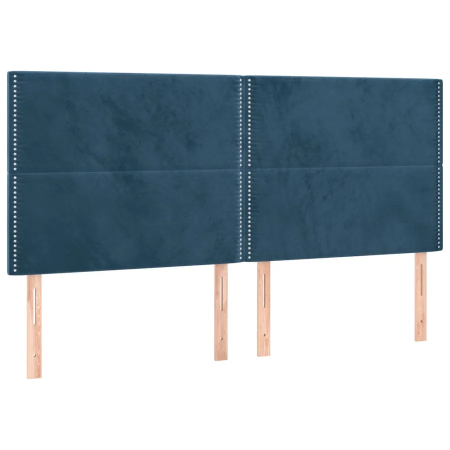 Sommier à lattes de lit matelas et LED Bleu foncé 200x200 cm - 7