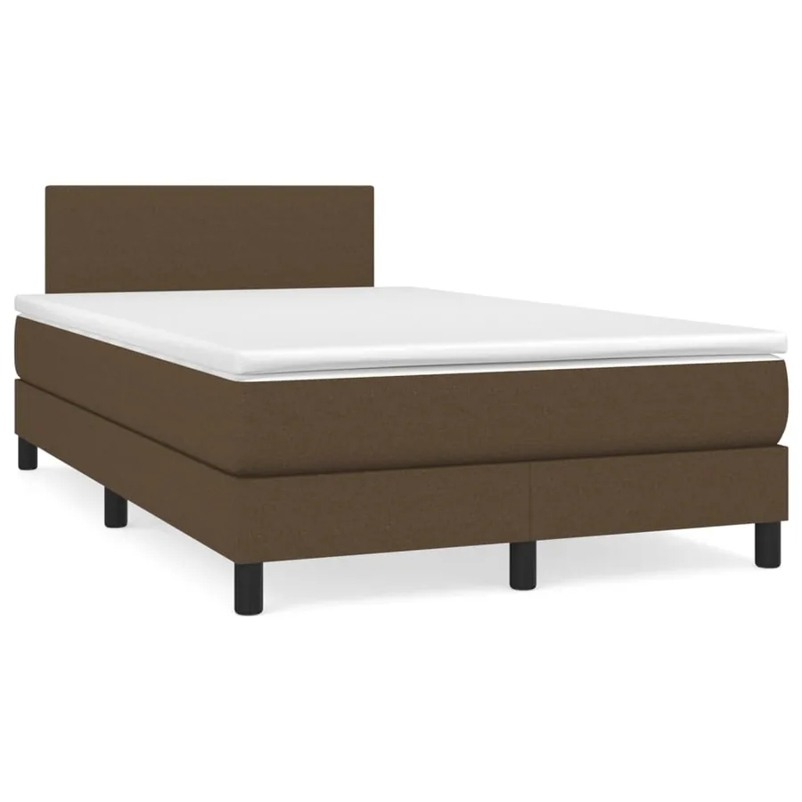 Sommier à lattes de lit avec matelas Marron foncé 120x200 cm - 2