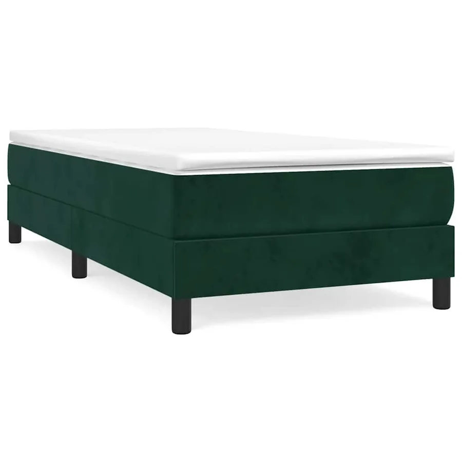 Sommier à lattes de lit avec matelas Vert foncé 90x200 cm - 2