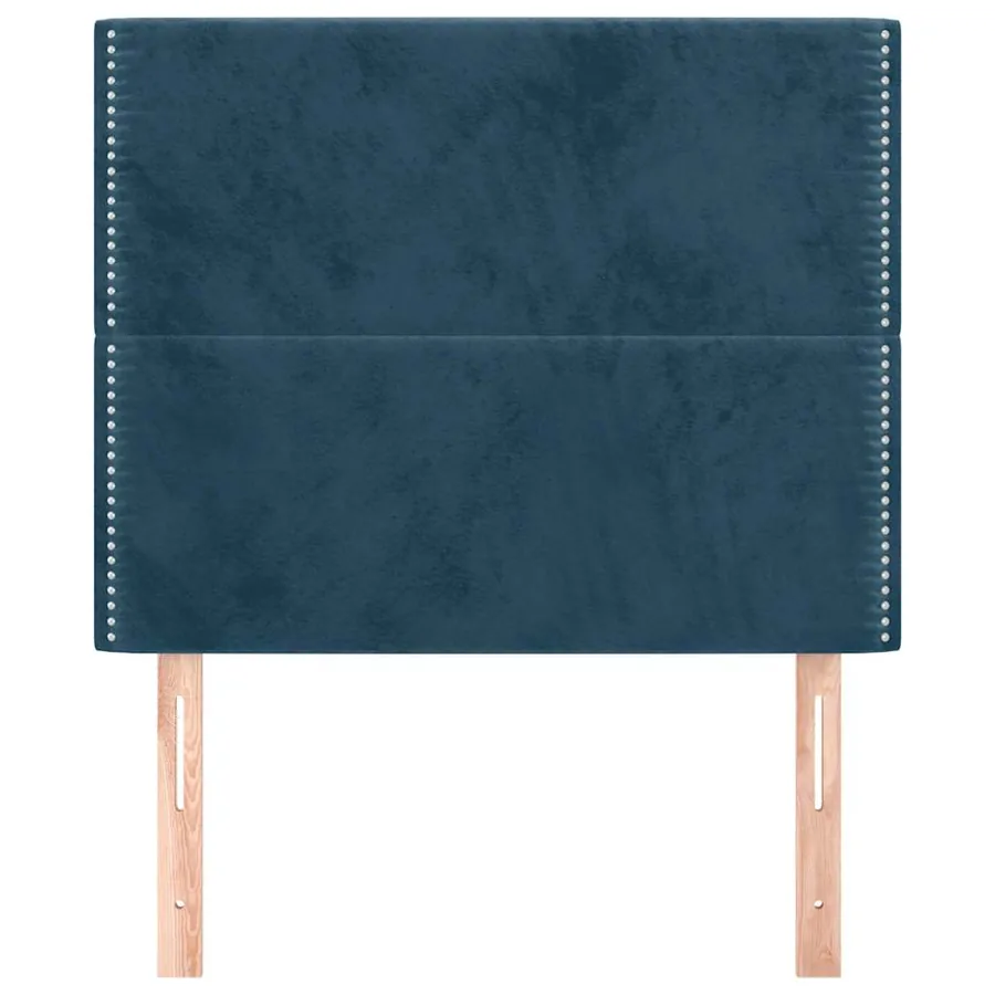 Tête de lit Bleu foncé 100x5x118/128 cm Velours - 3