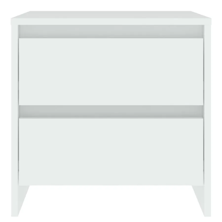 Table de chevet blanc 45x34,5x44,5 cm bois d’ingénierie - 3