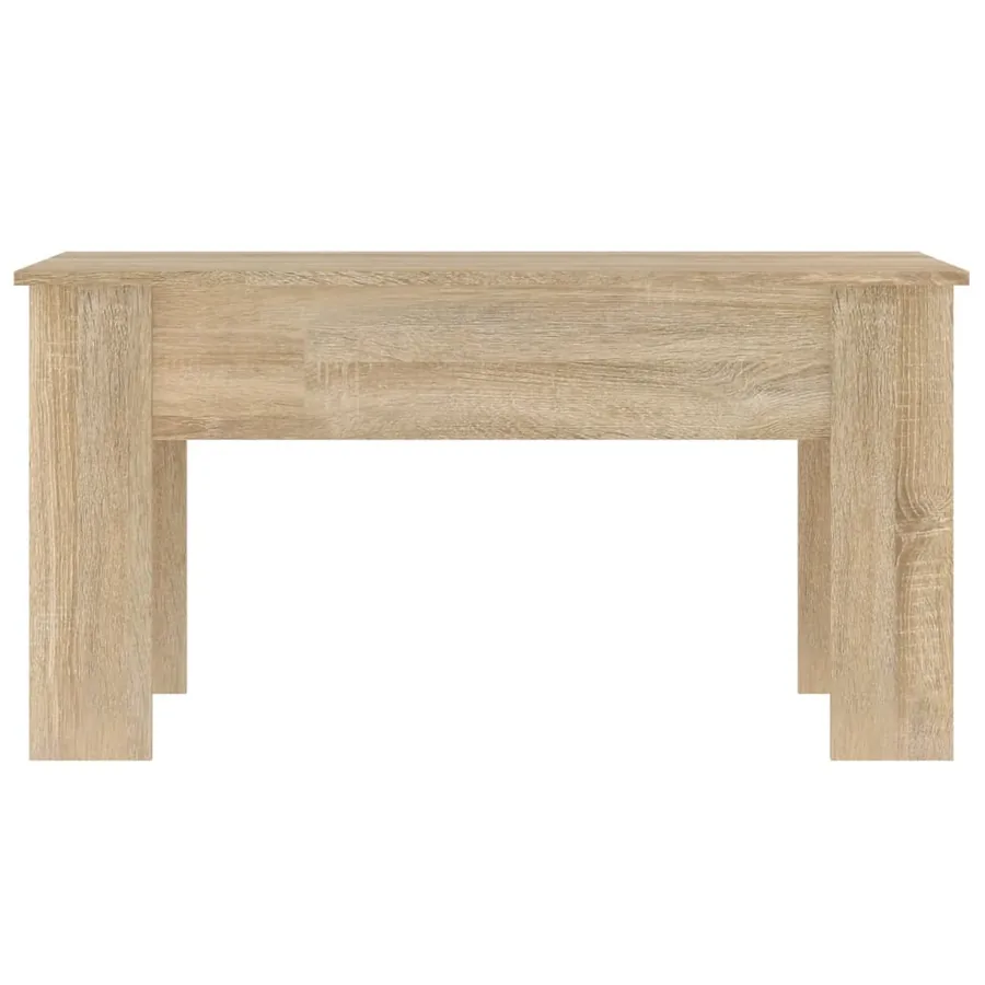 Table basse chêne sonoma 101x49x52 cm bois d'ingénierie - 6