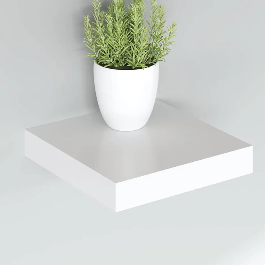 Étagère flottante murale blanc 23x23,5x3,8 cm MDF - 4