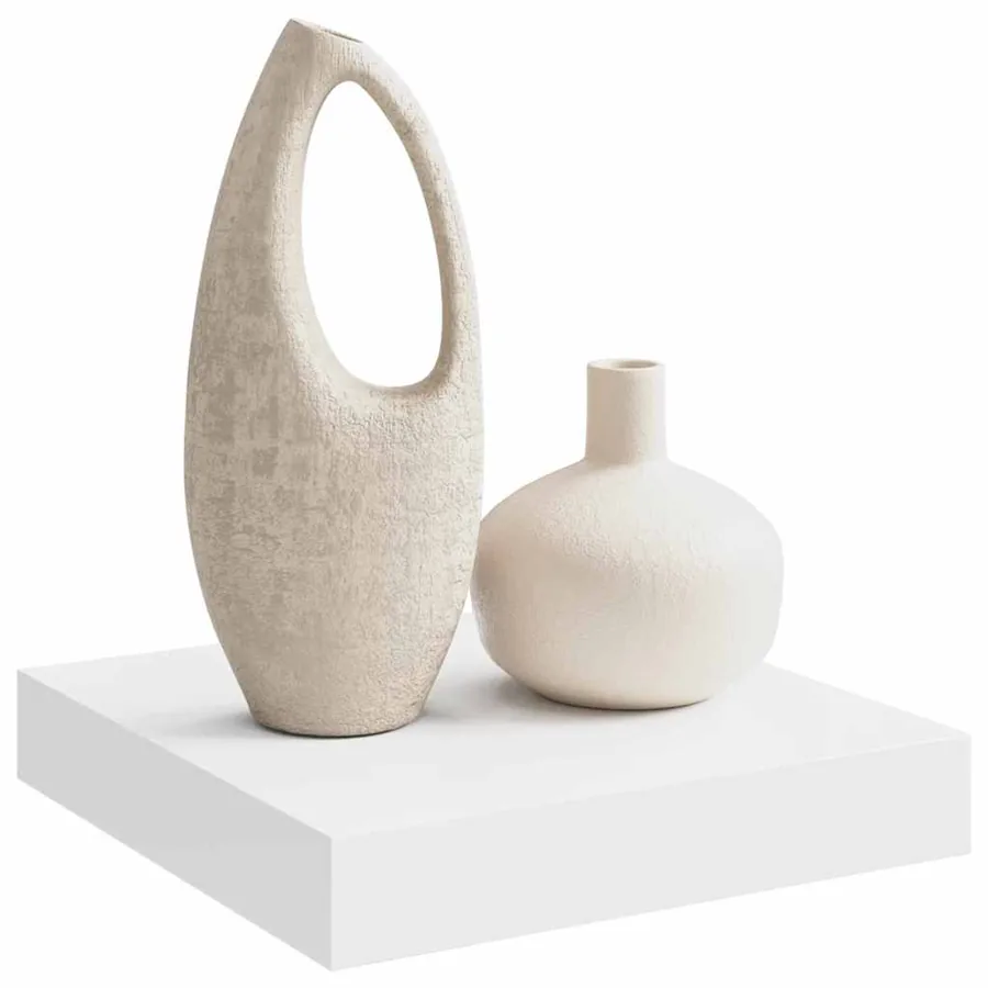 Étagère flottante murale blanc 23x23,5x3,8 cm MDF - 5