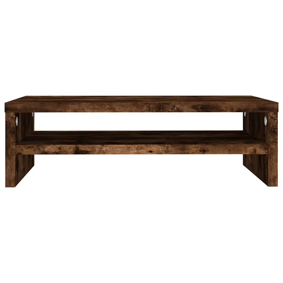 Support de moniteur Chêne fumé 42x24x13 cm Bois d'ingénierie - 4