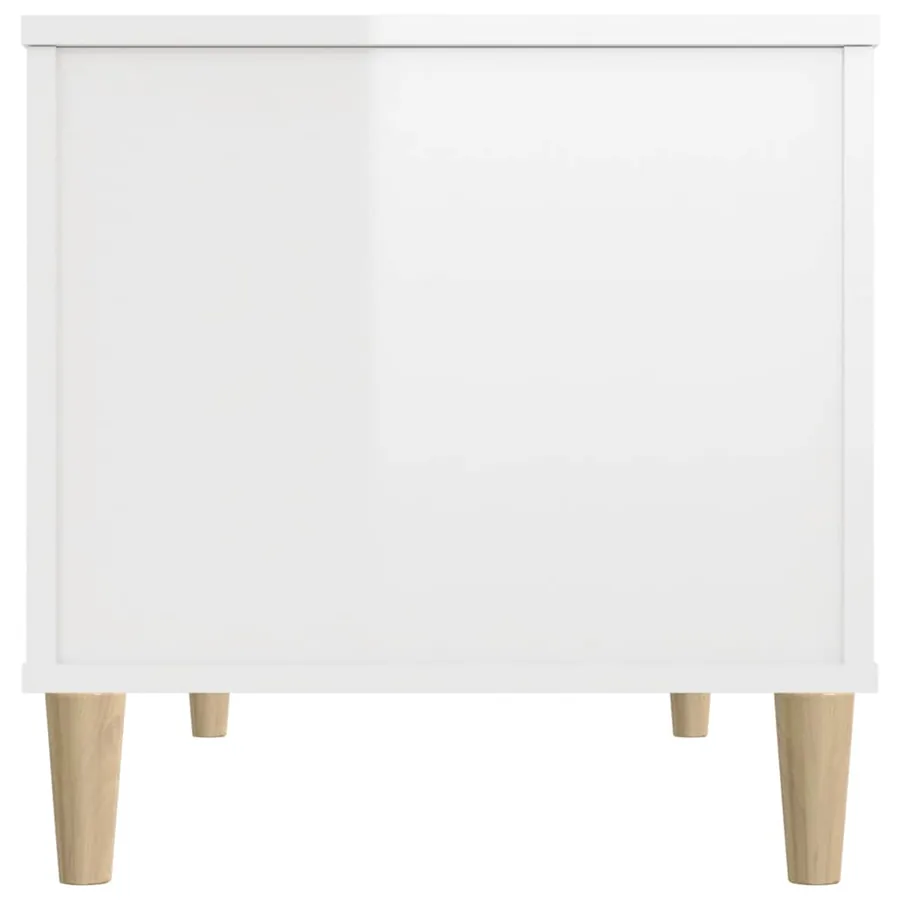 Table basse Blanc brillant 90x44,5x45 cm Bois d'ingénierie - 6