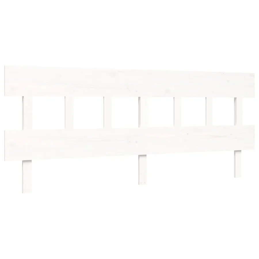 Cadre de lit sans matelas blanc 200x200 cm bois massif de pin - 8