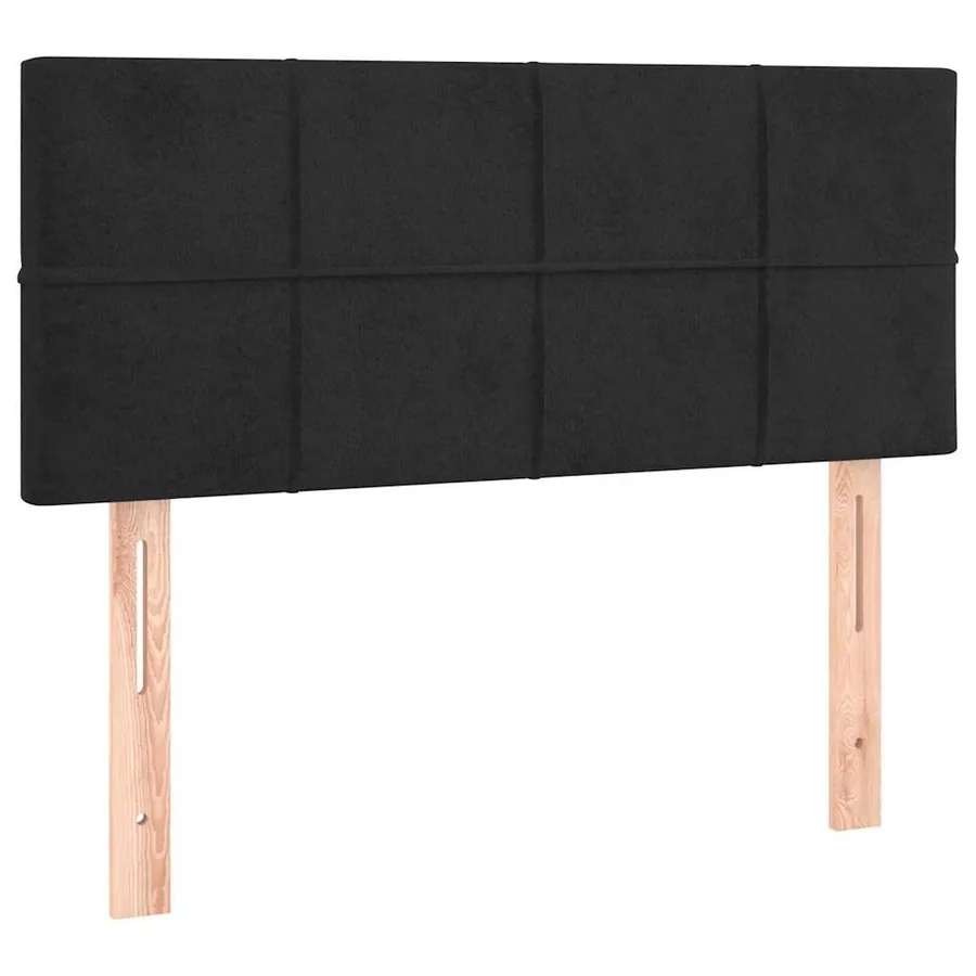 Sommier à lattes de lit avec matelas et LED Noir 80x200 cm - 7