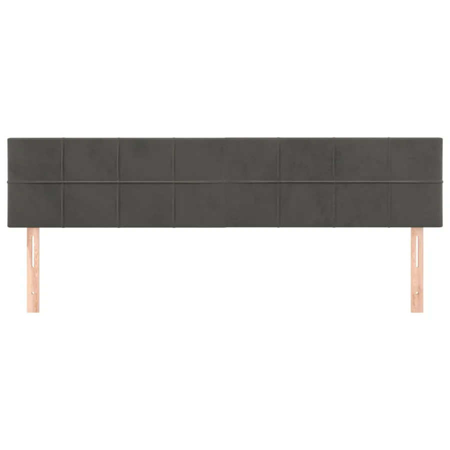 Têtes de lit Gris foncé 160x5x78/88 cm Velours - 3