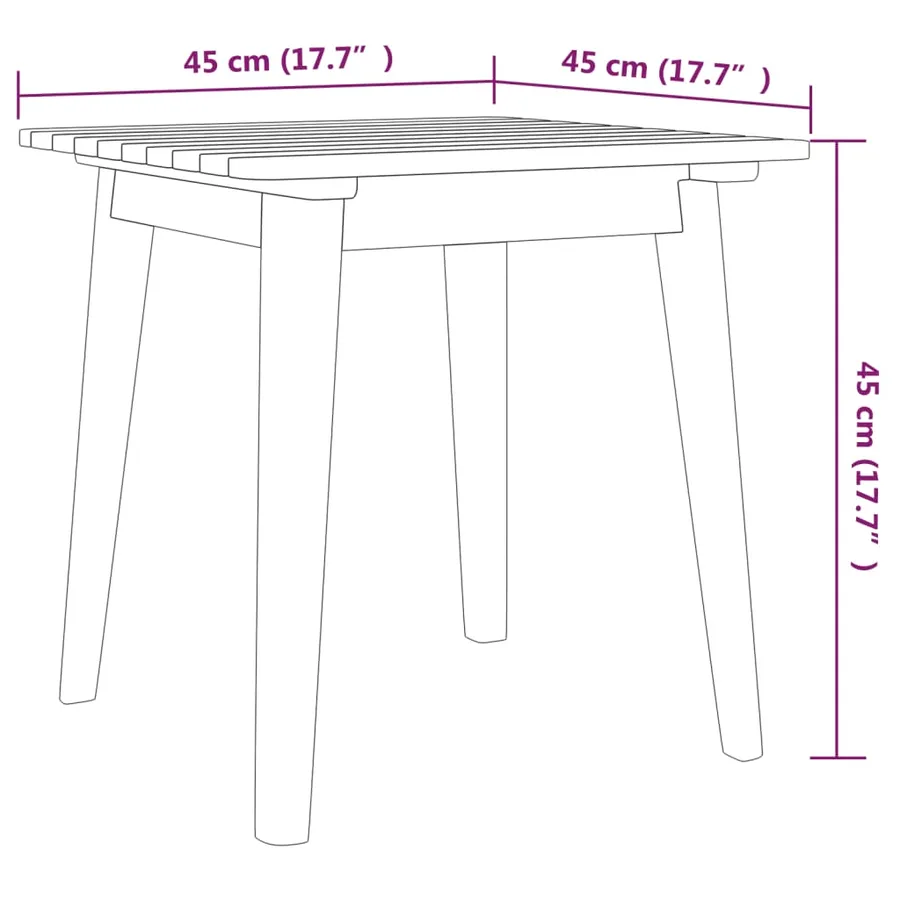 Mobilier de bistro 3 pcs Bois d'acacia solide - 8
