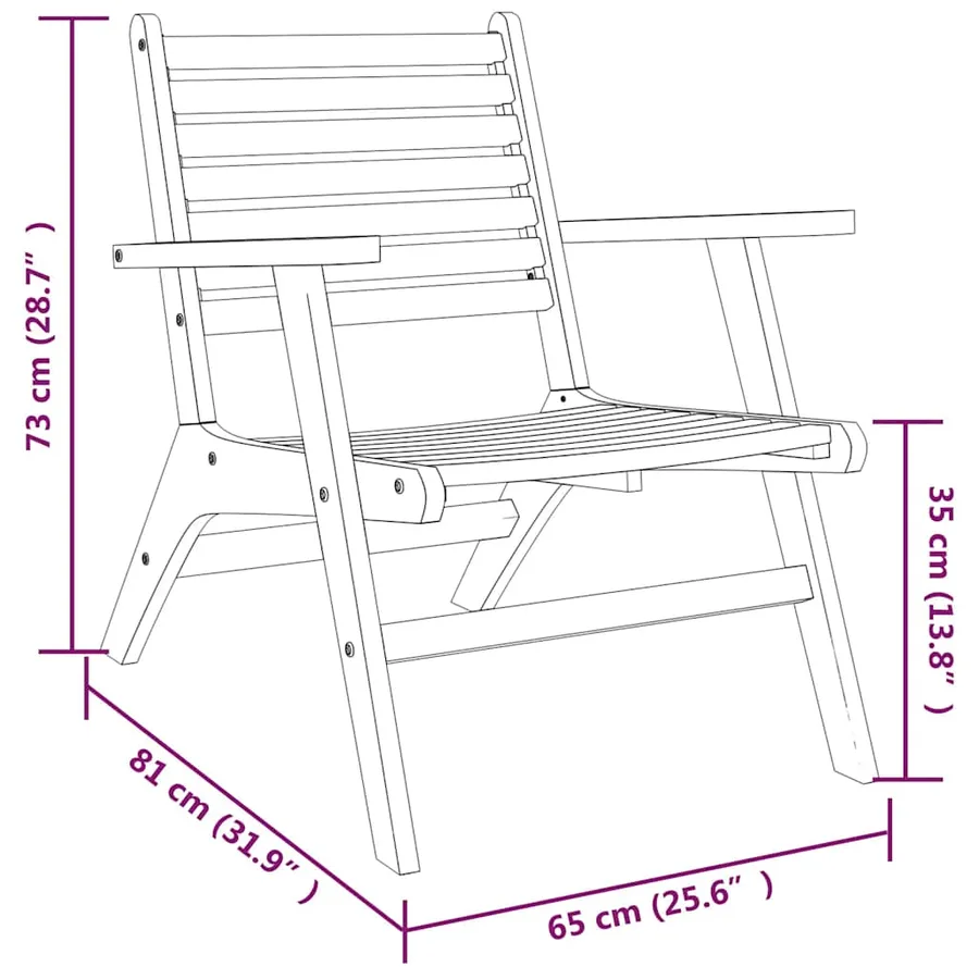 Mobilier de bistro 3 pcs Bois d'acacia solide - 9
