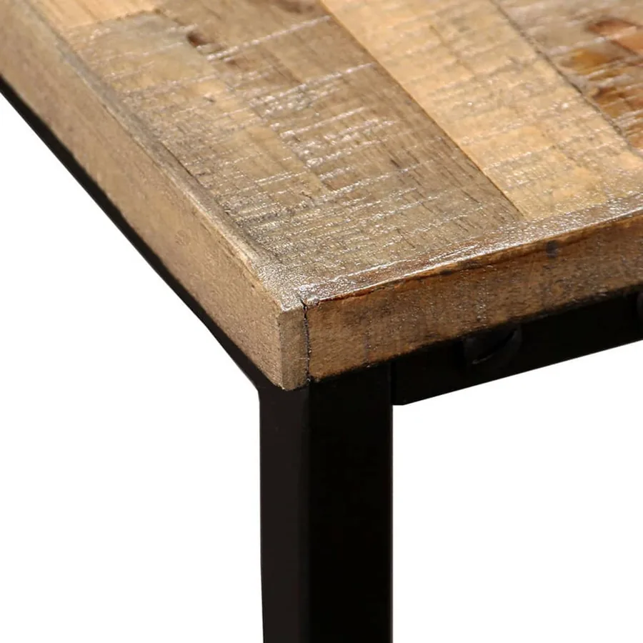 Ensemble de table basse gigogne 2 pcs Teck massif récupération - 5