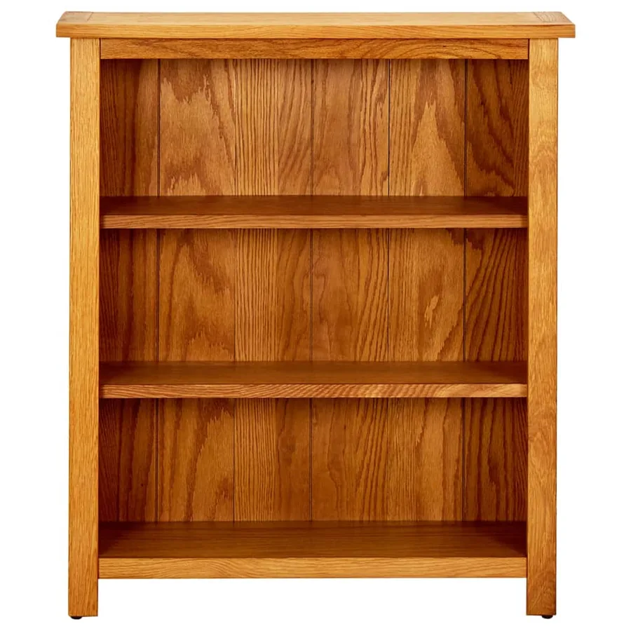 Bibliothèque à 3 étagères 70 x 22,5 x 82cm Bois de chêne massif - 2