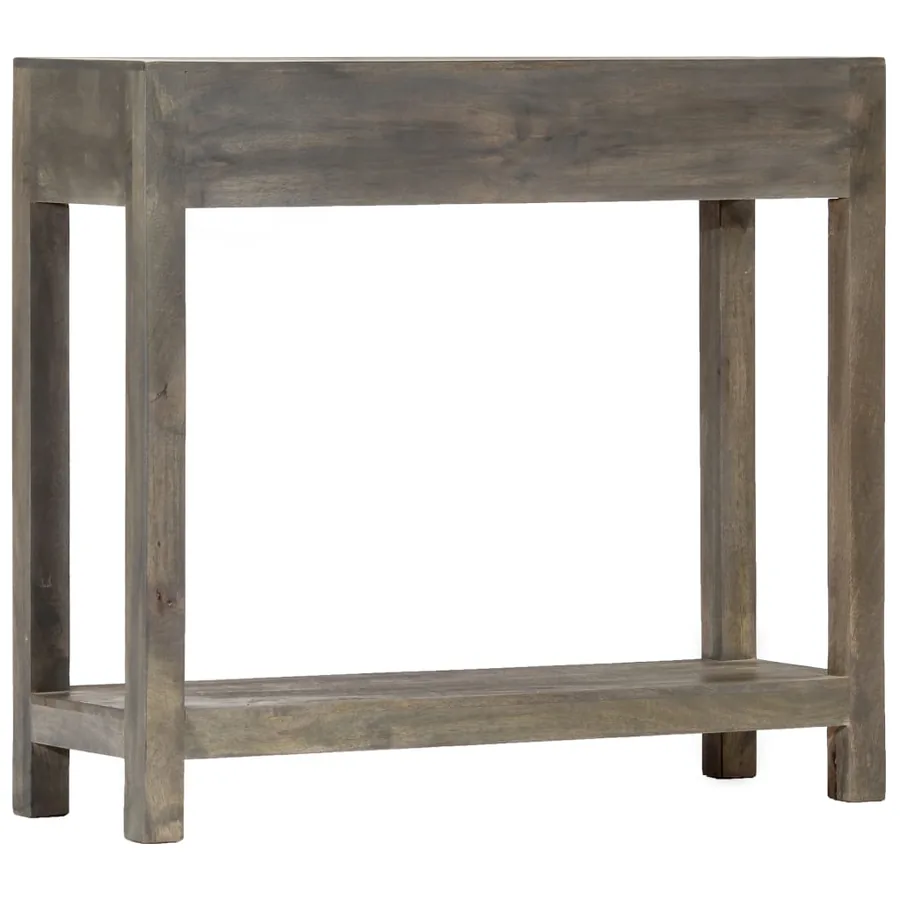 Table console Gris 86 x 30 x 76 cm Bois de manguier massif - 3