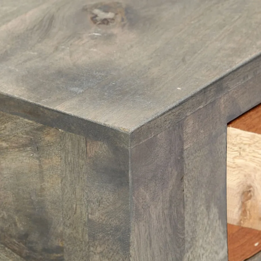 Table console Gris 86 x 30 x 76 cm Bois de manguier massif - 5