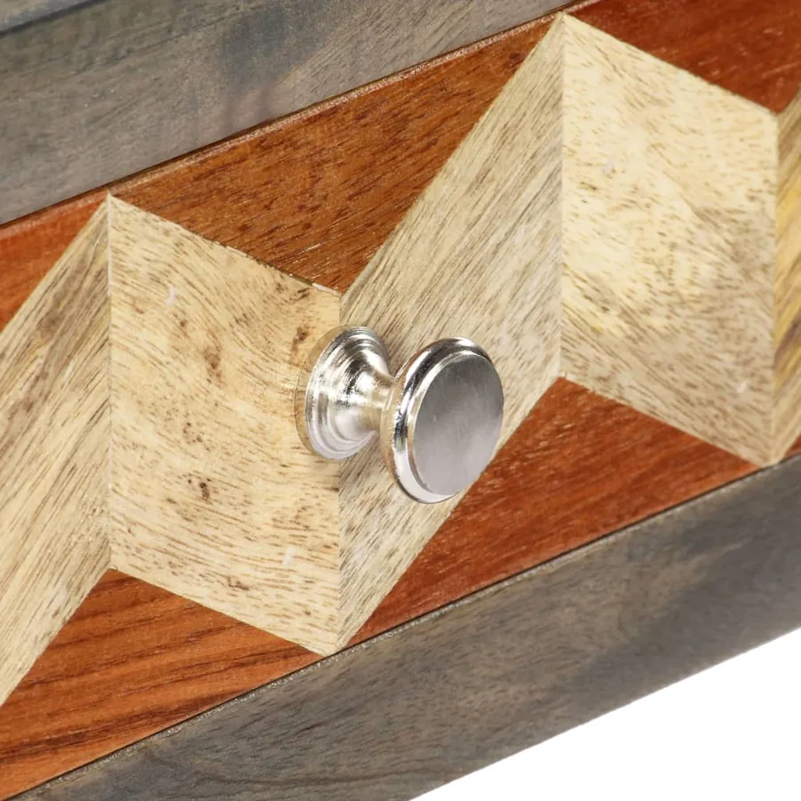 Table console Gris 86 x 30 x 76 cm Bois de manguier massif - 6