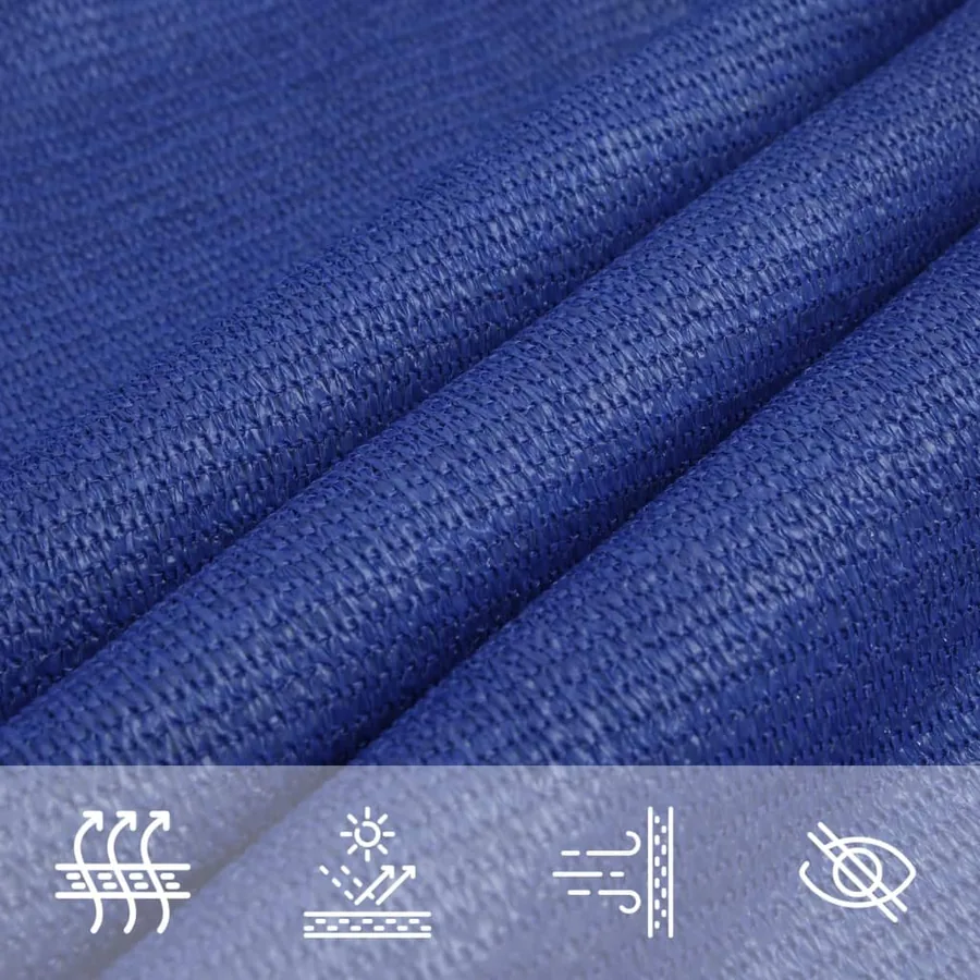 Voile d'ombrage 160 g/m² Bleu 2,5x2,5 m PEHD - 5