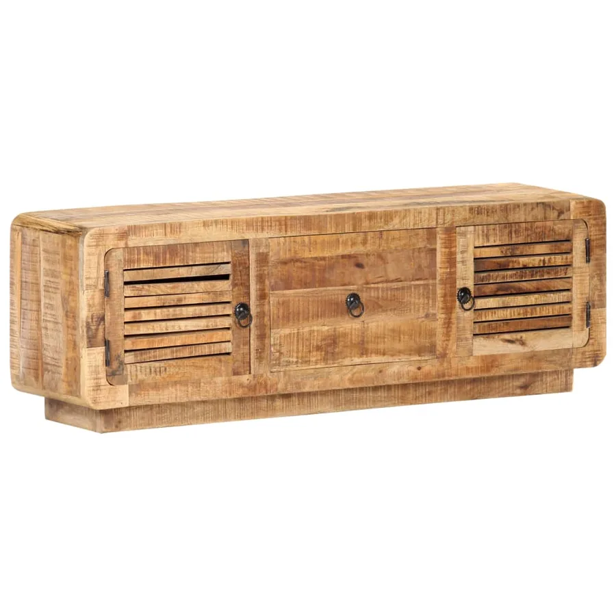 Meuble TV 120x30x40 cm Bois de manguier brut - 10