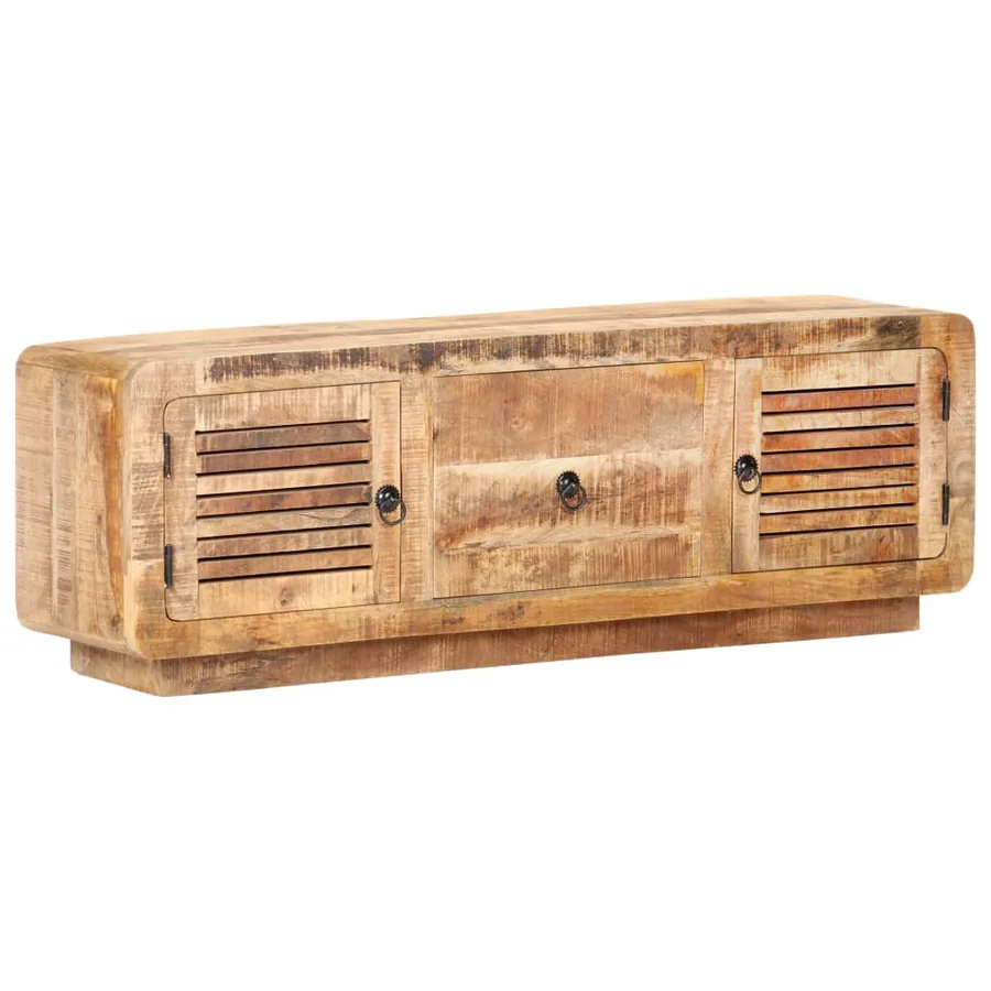 Meuble TV 120x30x40 cm Bois de manguier brut - 11