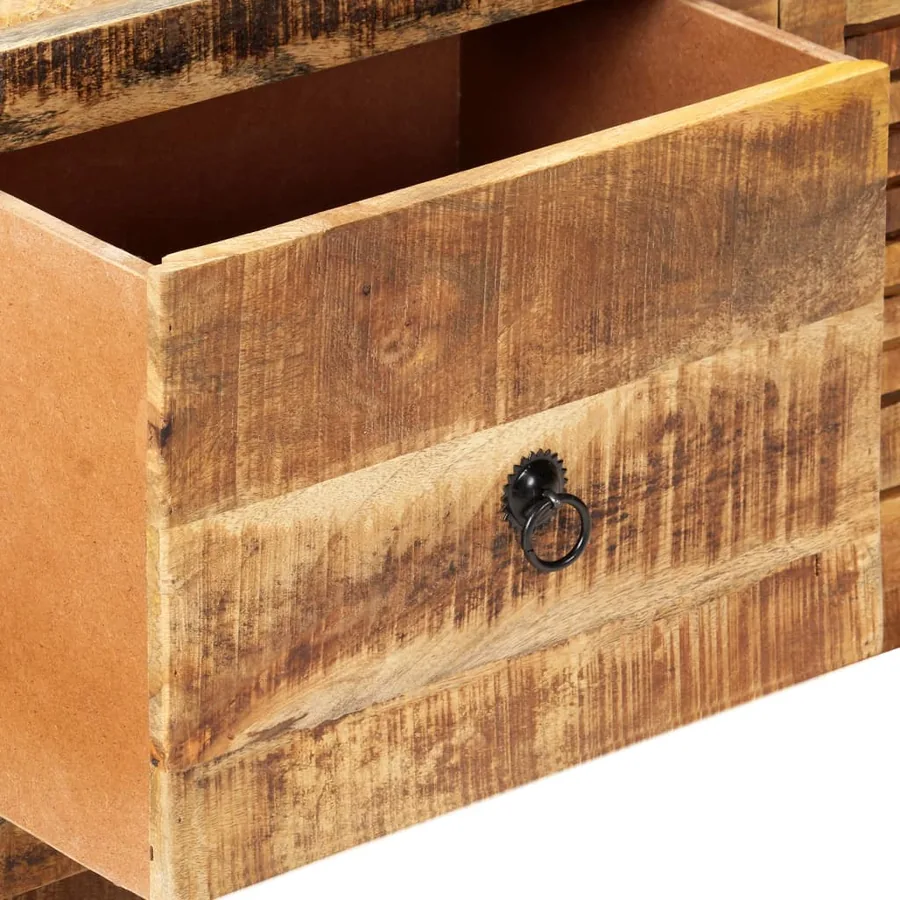 Meuble TV 120x30x40 cm Bois de manguier brut - 6