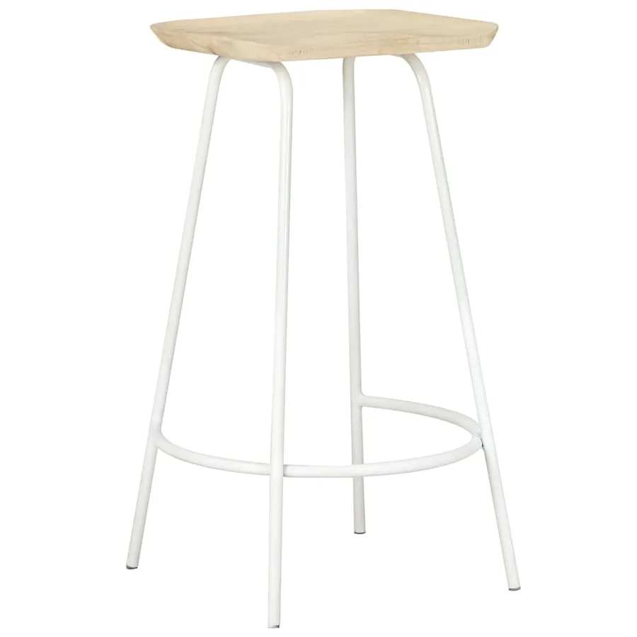 Tabourets de bar lot de 2 bois de manguier massif - 13