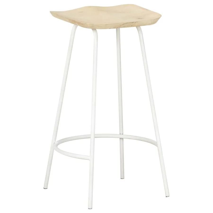 Tabourets de bar lot de 2 bois de manguier massif - 3