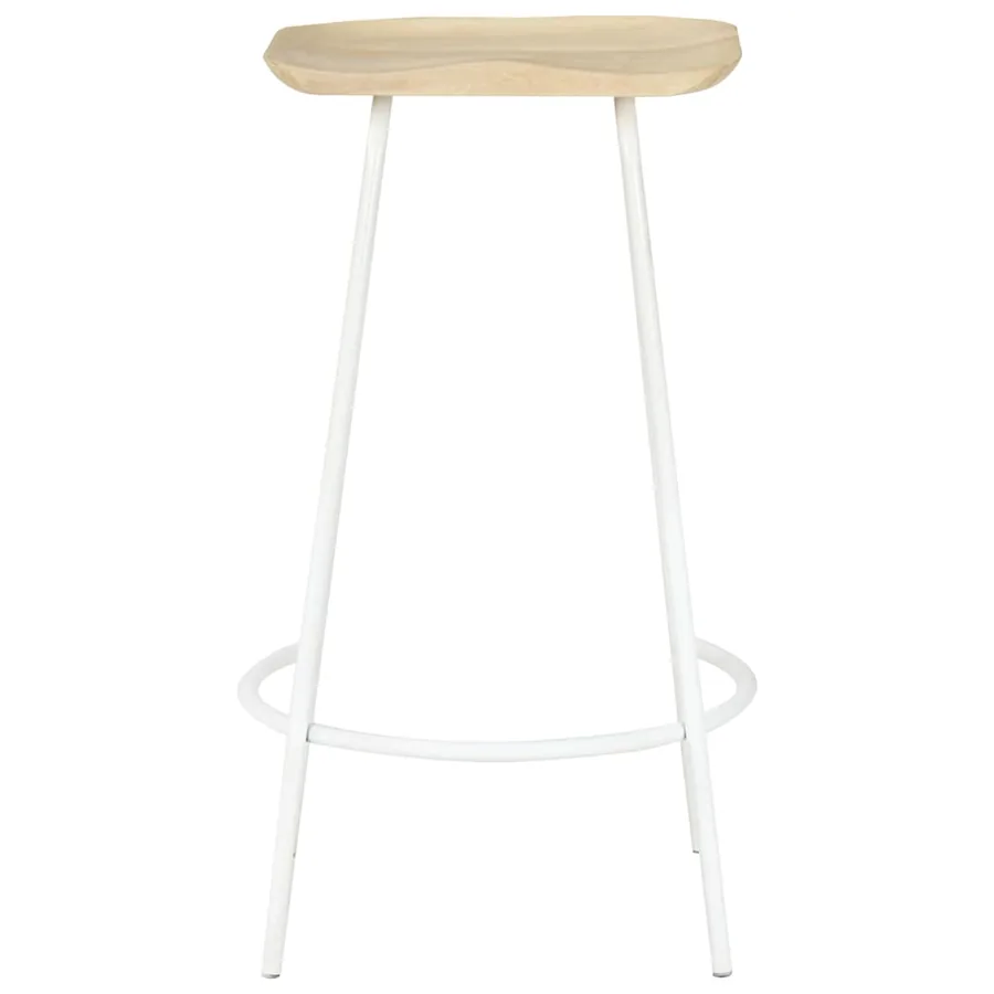 Tabourets de bar lot de 2 bois de manguier massif - 4