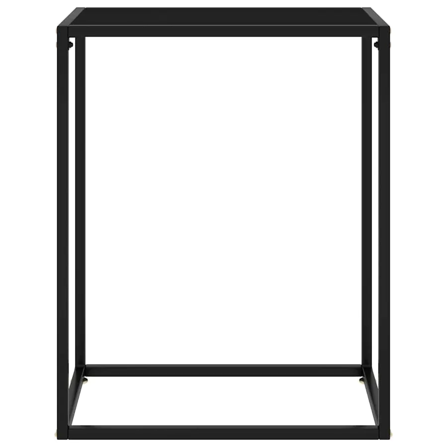 Table console Noir 60x35x75 cm Verre trempé - 2