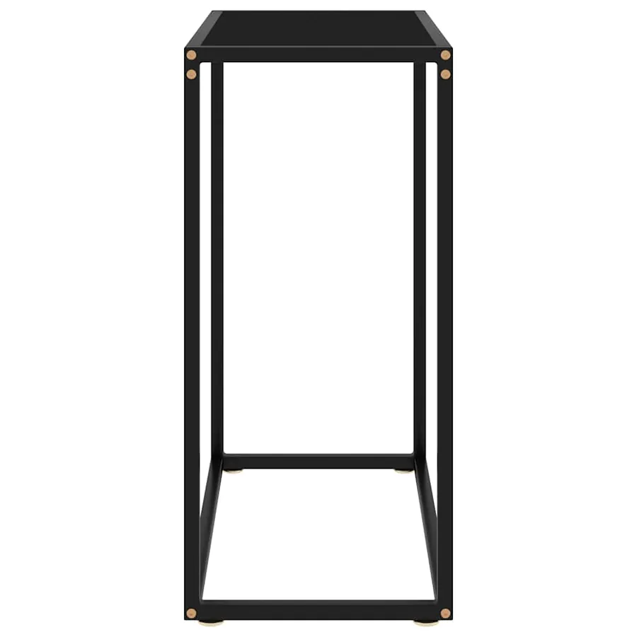 Table console Noir 60x35x75 cm Verre trempé - 3