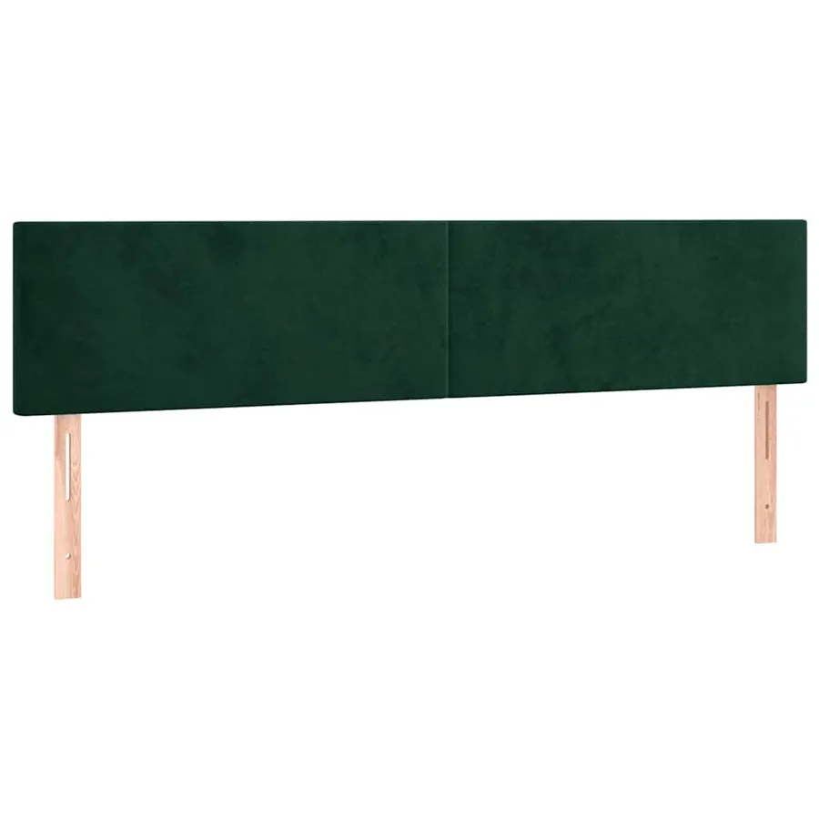 Têtes de lit Vert foncé 200x5x78/88 cm Velours - 2