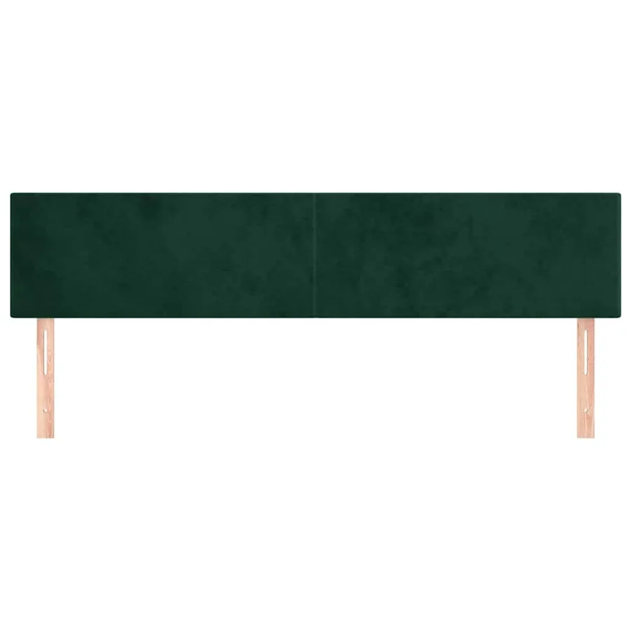 Têtes de lit Vert foncé 200x5x78/88 cm Velours - 3
