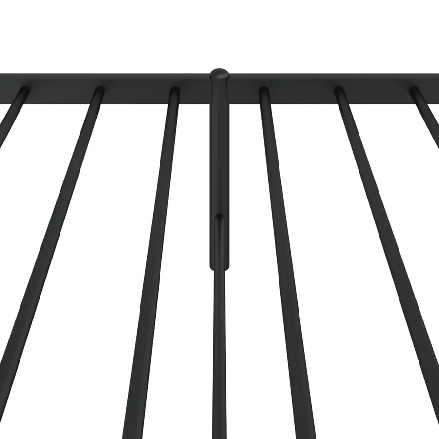 Cadre de lit métal sans matelas avec tête de lit noir 90x200 cm - 8