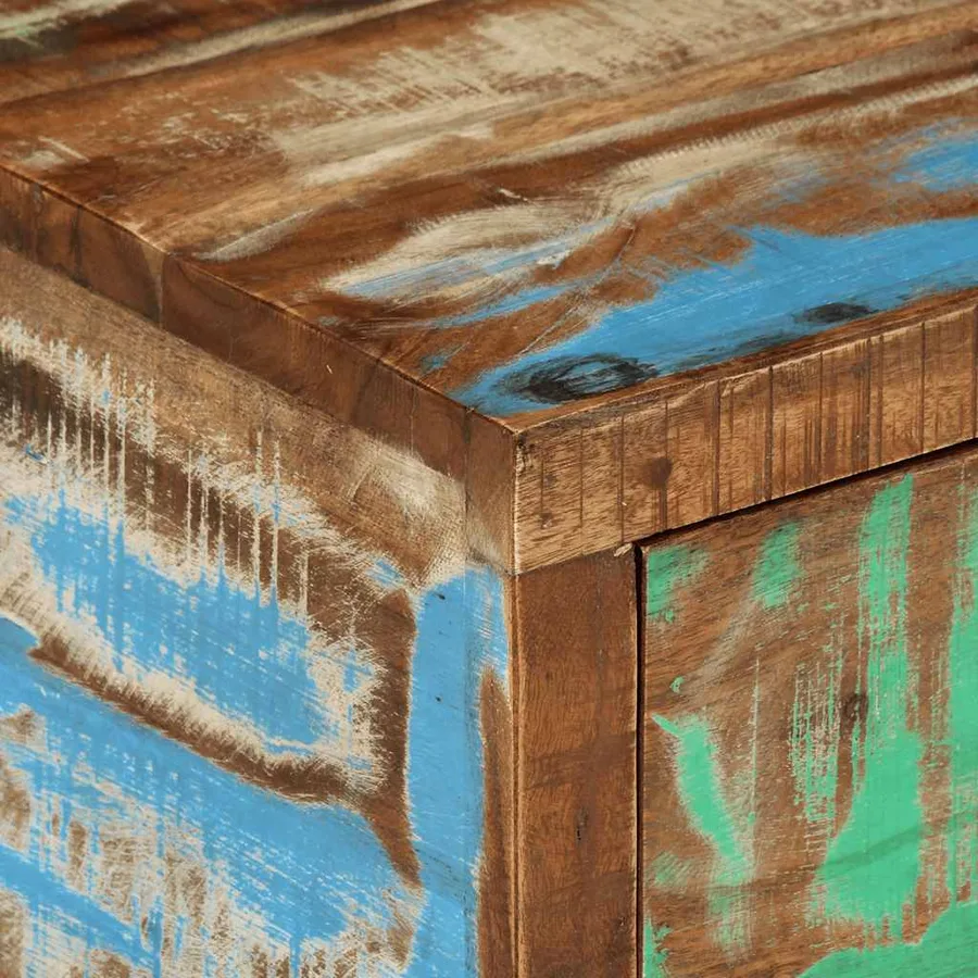 Meuble TV (118-200) x 30 x 40 cm en bois massif recyclé - 10