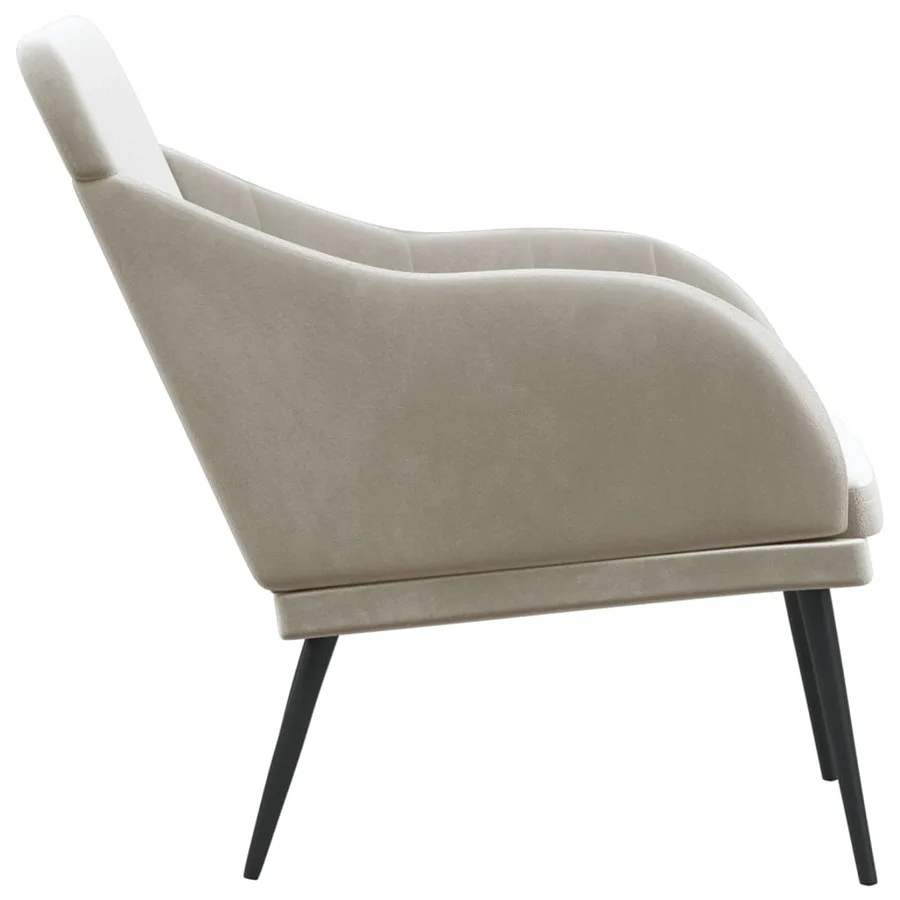 Banc Gris clair 110x76x80 cm Velours - 4
