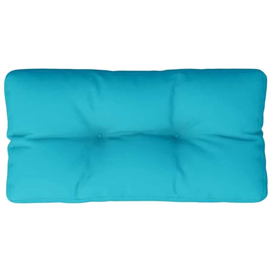 Coussin de palette turquoise 70x40x12 cm tissu - 2