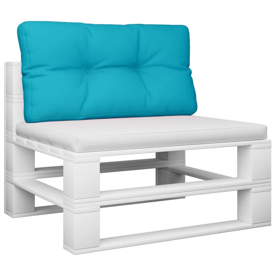 Coussin de palette turquoise 70x40x12 cm tissu - 3