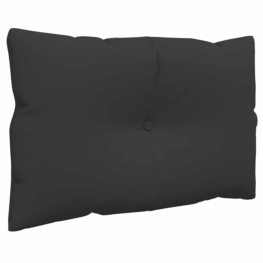 Coussins de palette lot de 2 noir tissu - 4