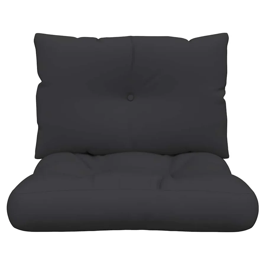 Coussins de palette lot de 2 noir tissu - 5