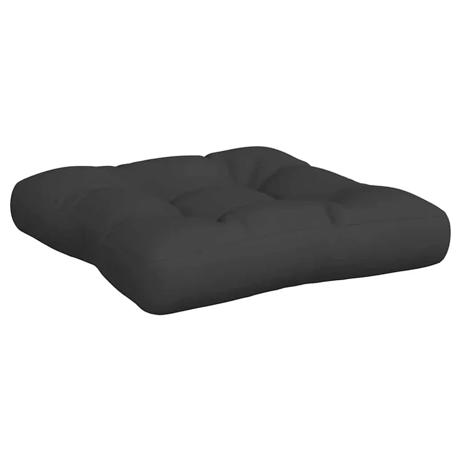 Coussins de palette lot de 2 noir tissu - 6