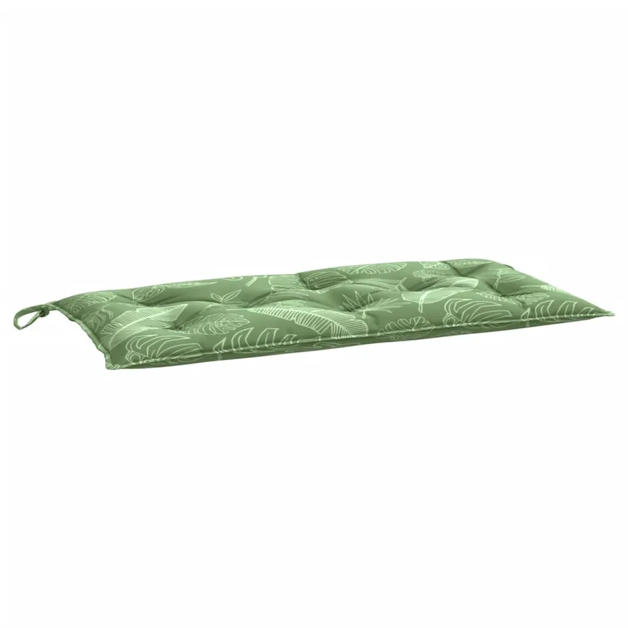 Coussin de banc de jardin motif de feuilles 100x50x7 cm - 2