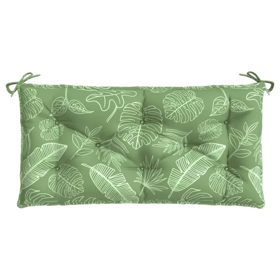 Coussin de banc de jardin motif de feuilles 100x50x7 cm - 4