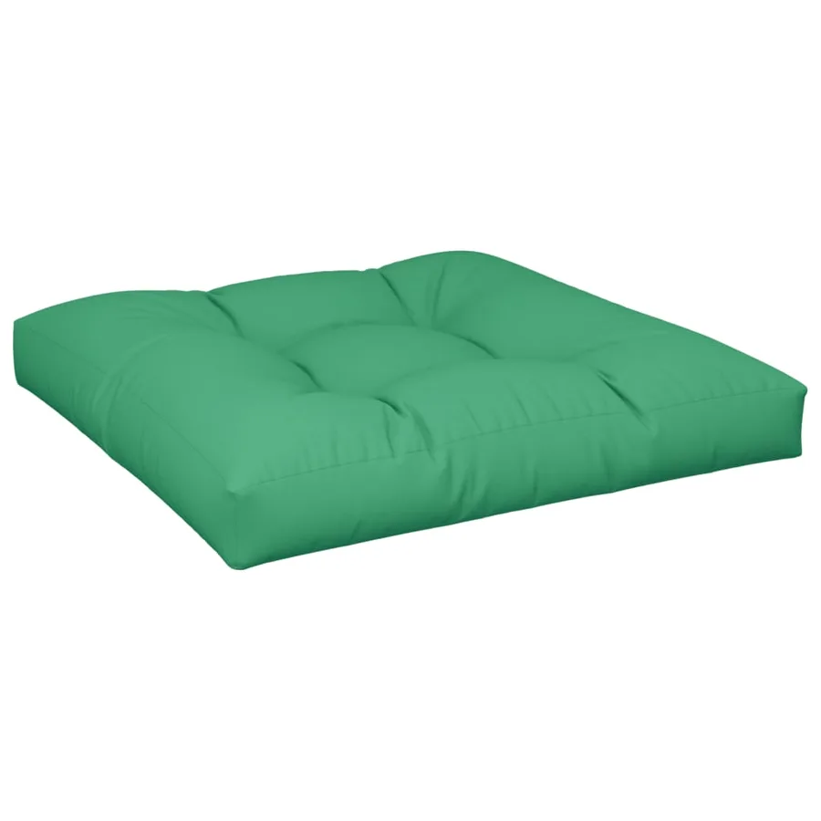 Coussin de palette vert 70x70x12 cm tissu - 2