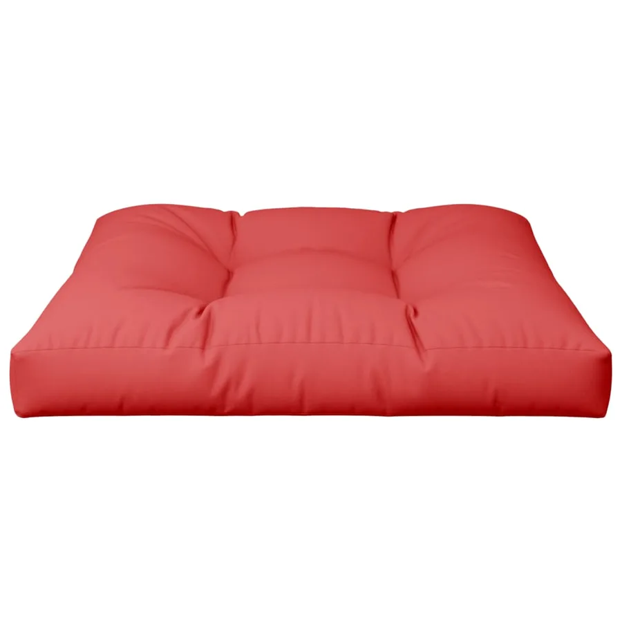 Coussin de palette rouge 80x80x12 cm tissu - 4