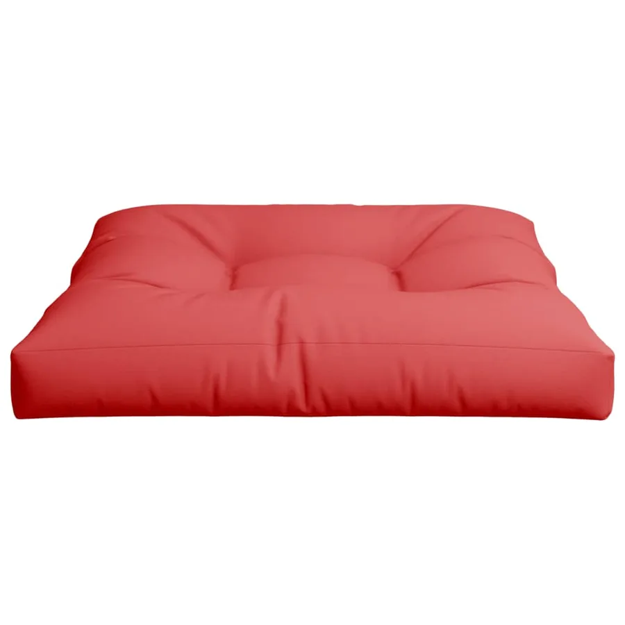 Coussin de palette rouge 80x80x12 cm tissu - 5