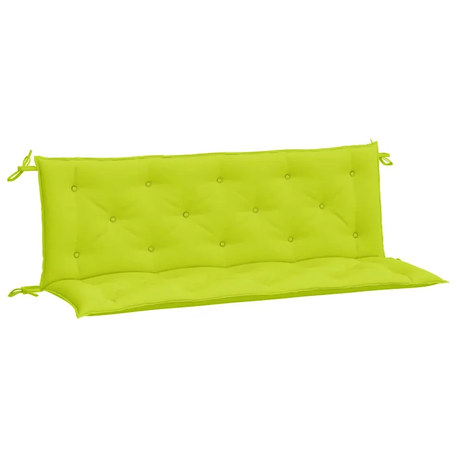 Coussins de banc de jardin lot de 2 vert vif tissu Oxford - 2