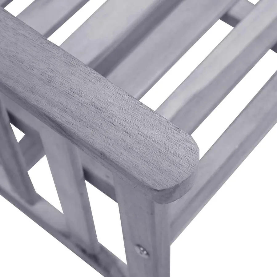 Chaises de jardin avec table à thé et coussins Acacia solide - 6